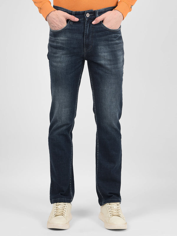 Men's Blue Mid Rise Straight Fit Sustainable Jeans