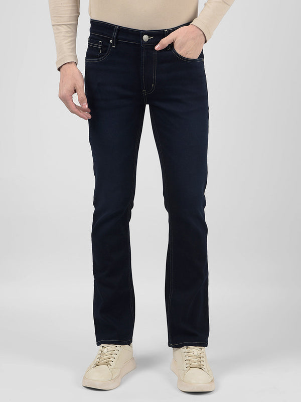 Men's Blue Mid Rise Bootcut Fit Sustainable Jeans