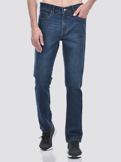 Men's Sustainable Slim Fit Dark Blue Mild Wash Jeans