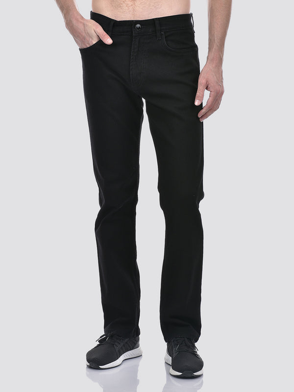 Men's Sustainable Straight Fit Black Solid Jeans