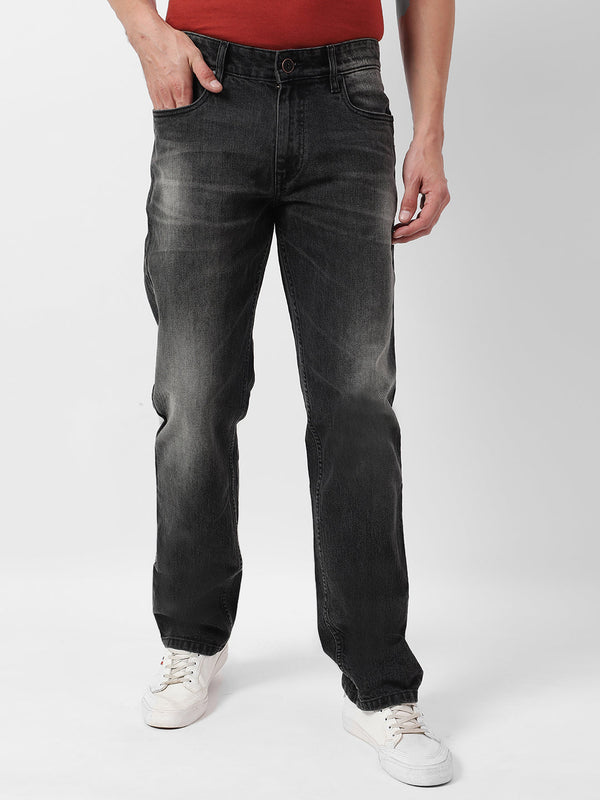 Men's Sustainable Black Mid Rise Regular Fit Jeans