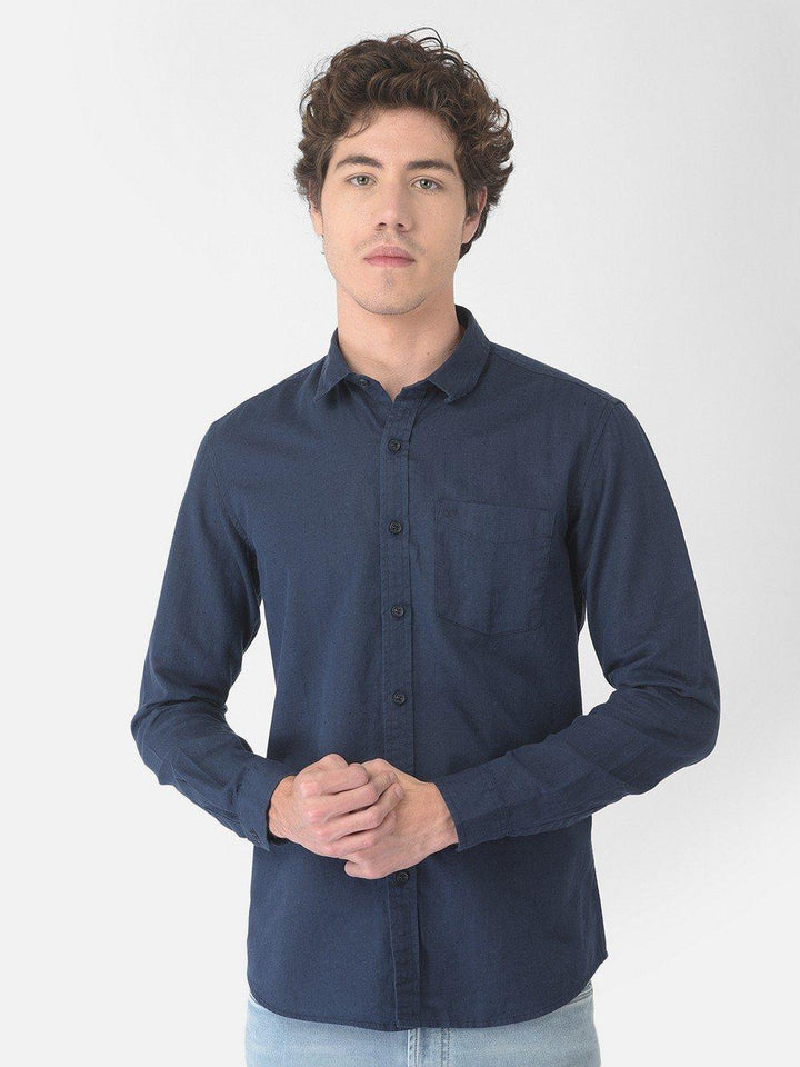 Buy Solid Men's Full Sleeve Shirts Online | Numero Uno L / CARBON CRN
