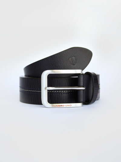 Numero Uno Blue Leather Belt