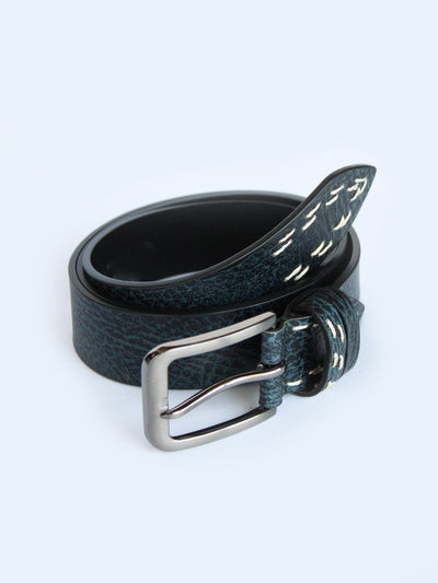 Numero Uno Blue Leather Belt